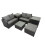 Fimous Fimous Love Sofa Square Coffee Table Set with 2 Side Table Big Stool 2