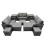 Fimous Fimous Love Sofa Square Coffee Table Set with 4 Stools 2 Side Tables 1