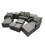 Fimous Fimous Love Sofa Square Coffee Table Set with 4 Stools 2 Side Table 2