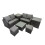 Fimous Fimous Love Sofa Square Coffee Table Set with 2 Side Tables 2 Small Stools 2