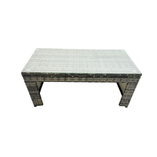 Fimous Fimous Outdoor Love Sofa Set &Oblong Coffee Table 4 Stools 2 Side Table 2