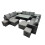 Fimous Fimous 13 Seater Rattan Sofa Oblong Table with 2 Side Table 4 Stools 2
