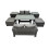 Fimous Fimous 6 Seater Outdoor Table Double Seat Sofa 2 Side Table 2 Big Stools Set 2