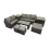 Fimous Fimous 3 Seater Sofa Love Sofa Coffee Table with 3 Footstools 2 Side Table 2