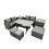 Fimous Fimous 7 Seater Outdoor Table Double Seat Sofa 2 Side Table 3 Stool Set 2