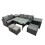 Fimous Fimous 8 Seat Outdoor Dining Table Sofa Sets with 3 Stools 2 Side Tables 2
