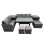 Fimous Fimous 8 Seat Outdoor Dining Table Sofa Sets with 3 Stools 2 Side Tables 1