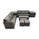 Fimous Fimous 3 Seater Sofa Coffee Table with 2 Side Tables 2 Small Footstools 1