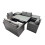 Fimous Fimous 6 Seat Outdoor Dining Table Sofa Sets with 2 Side Tables 2