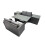 Fimous Fimous 4 Seat Outdoor Dining Table Sofa Sets with 2 Side Tables 2