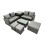 Fimous Fimous Lounge Double Seat Sofa Coffee Table Set with Side Table 3 Stool 2