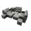 Fimous Fimous Love Sofa Square Coffee Table Set with 4 Stools Side Table 2