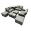 Fimous Fimous Lounge Double Seat Sofa Coffee Table Set with Side Table 4 Stool 1