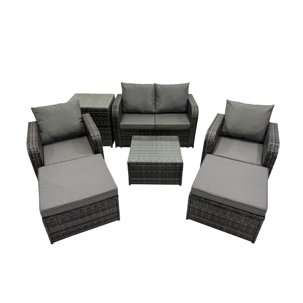 Fimous Love Sofa Reclining Chair Coffee Table Set With Side Table 2 Big Stool