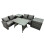 Fimous Fimous 4 Seater Outdoor Dining Table Double Seat Sofa 2 Side Table Set 2