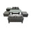 Fimous Fimous 6 Seater Outdoor Table Double Seat Sofa Side Table 2 Big Stools Set 2