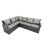 Fimous Fimous 9 Seat Rattan High Back Corner Sofa Set with 2 Big Stools 4