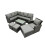 Fimous Fimous 10 Seat Poly Rattan Corner Sofa Set with 3 Stools Chair 2