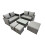 Fimous Fimous Lounge Double Seat Sofa Coffee Table Set with 3 Stool 2