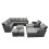 Fimous Fimous 12 Seat Poly Rattan Corner Sofa Set with 4 Stool 2 Chairs 1