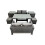 Fimous Fimous 6 Seater Outdoor Table Double Seat Sofa 2 Side Table 2 Small Stool Set 2