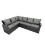 Fimous Fimous 11 Seat Poly Rattan Corner Sofa Set with 3 Stool 2 Chairs 7