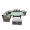 Fimous Fimous 6 Seater Outdoor Table Double Seat Sofa 2 Side Table 2 Small Stool Set 1