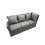 Fimous Fimous 11 Seat Poly Rattan Corner Sofa Set with 3 Stool 2 Chairs 5