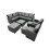 Fimous Fimous 11 Seat Poly Rattan Corner Sofa Set with 3 Stool 2 Chairs 2