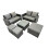 Fimous Fimous Lounge Double Seat Sofa Coffee Table Set with 3 Stools 1