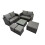 Fimous Fimous Love Sofa Square Coffee Table Set with 3 Stools Dark Grey Mixed 2