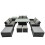 Fimous Fimous Outdoor Love Sofa Set & Adjustable Lifting Dining or Coffee Table 1