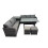 Fimous Fimous 8 Seat Outdoor Dining Table Sofa Set with Side Table 2 Small Stools 1