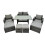 Fimous Fimous 8 Seater Outdoor Dining Table Double Seat Sofa 4 Stool Set 1