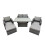 Fimous Fimous 6-seater Patio Height Adjustable Rising Lifting Table Sofa Sets 1