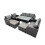 Fimous Fimous 9 Seat Outdoor Dining Table Sofa Set with 2 Big Stools 2