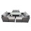 Fimous Fimous 8-seater Patio Height Adjustable Rising Lifting Table Sofa Set 1