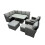 Fimous Fimous 11 Seat Outdoor Height Adjustable Rising Lifting Table Corner Sofa Set 2