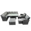 Fimous Fimous 11 Seat Outdoor Height Adjustable Rising Lifting Table Corner Sofa Set 1