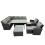 Fimous Fimous 11 Seat  Dining Table Corner Sofa Set with 3 Stool 2 Chairs 1