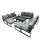 Fimous Fimous Aluminium Lounge 3 Seat Sofa Coffee Table Sets with 4 Stools 2
