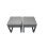 Fimous Fimous Aluminium Lounge 3 Seat Sofa Coffee Table Sets with 4 Stools 6