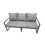 Fimous Fimous Aluminium Lounge 3 Seat Sofa Coffee Table Sets with 4 Stools 4