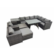 Fimous Patio Furniture Sets with Dining Table 2 Stools Side Table