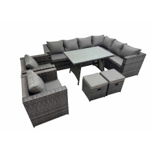 Fimous Patio Furniture Sets with Dining Table 2 Small Stools 2 Chair