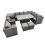 Fimous Fimous 10 Seater Rattan Corner Sofa Sets with 2 Chairs 2 Stools Side Table 1
