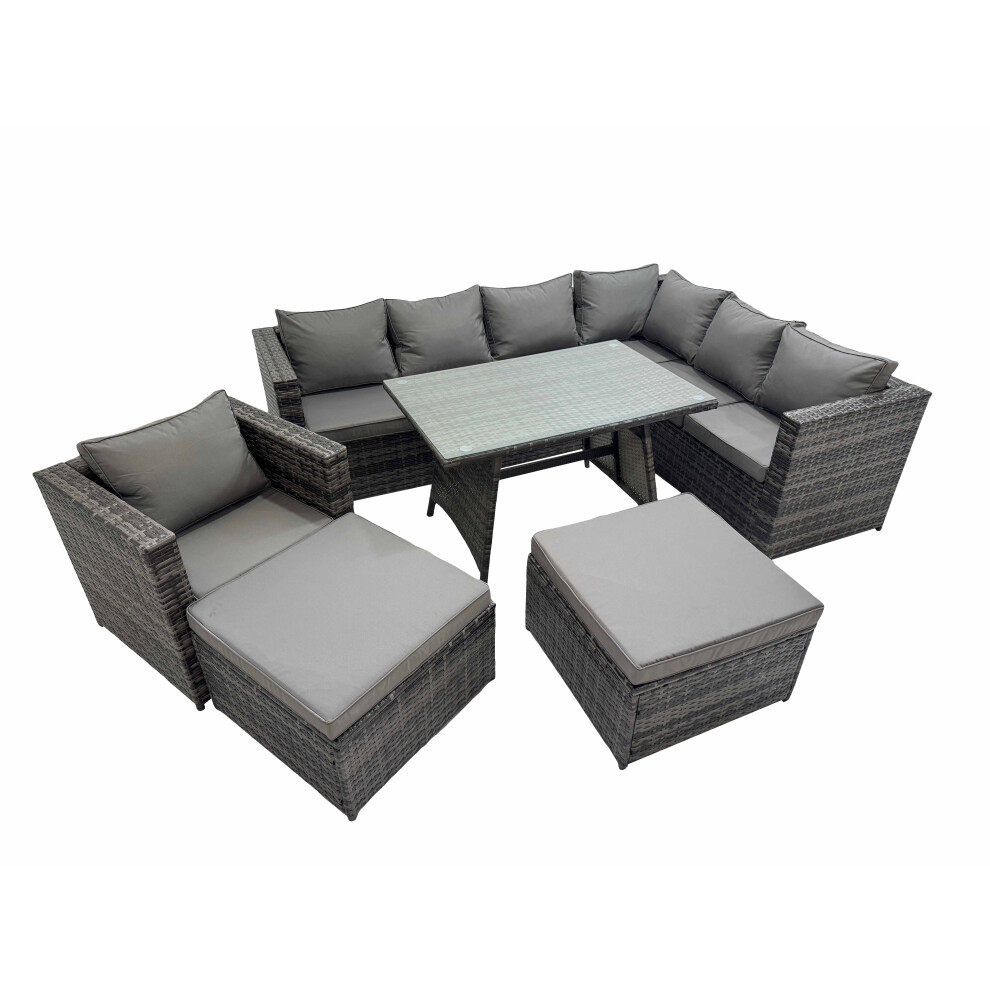 Fimous Patio Furniture Sets With Dining Table Chair 2 Big Stools