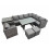 Fimous Fimous Patio Furniture Sets with Dining Table Side Table 2 Small Stools 1