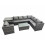 Fimous Fimous Outdoor Sofa Oblong Coffee Table Set with Chair Side Table 1