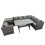 Fimous Fimous 7 Seater Patio Dining Corner Sofa Sets with Chair Side Table 1
